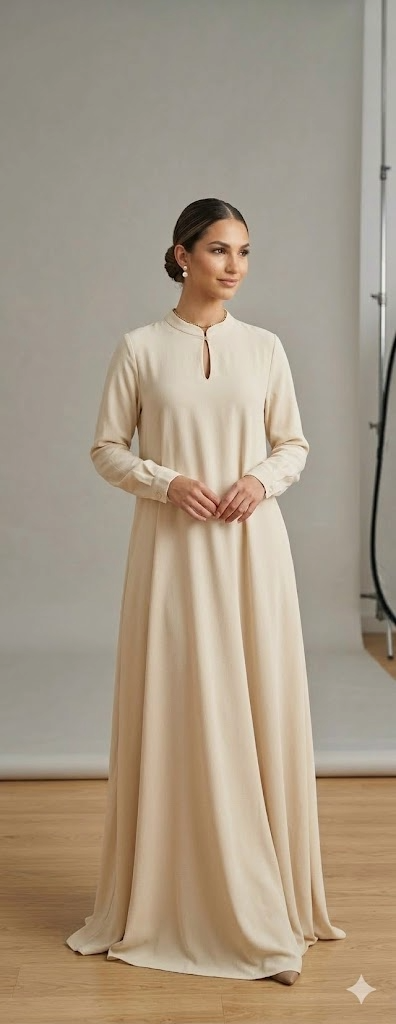 Maxi Dress With Tassel Collar