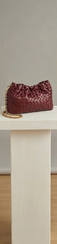 Small Weave Bag With Gold Strap